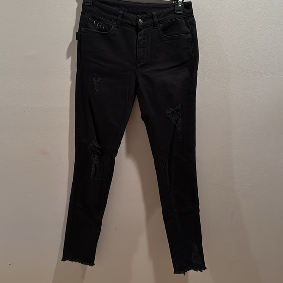 Zadig & Voltaire Eva Grunge Black Denim 27 - Picture 3 of 11